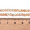 AB Color Plated Transparent Glass Beads Strands GLAA-G127-01-01E-2