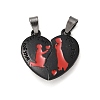 Alloy Enamel Split Pendants STAS-M114-08EB-1
