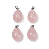 Natural Rose Quartz Pendants G-U018-01P-B-1