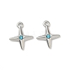 304 Stainless Steel Rhinestone Pendants STAS-L308-04A-P-1