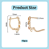 16Pcs Brass Hoop Earring Findings with Latch Back Closure KK-PH0012-17-4