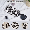 3Pcs 3 Colors Rectangle with Flower Pattern PU Leather Eyelasses Case AJEW-CN0005-64-6