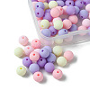 70Pcs Rubberized Style Acrylic Beads MACR-FS0001-71C-3