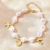 Ocean Brass Starfish Dolphin Charm Bracelets for Women KK-CBA68DA-05G-3