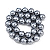 Electroplate Glass Pearl Beads Strands HY-F001-01-3
