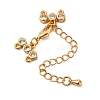 Brass Micro Pave Clear Cubic Zirconia Chain Extender KK-A214-35G-1