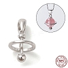 Rhodium Plated 925 Sterling Silver Locket Style Planet Pinch Bails STER-NH0001-55A-P-1