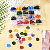 160Pcs 20 Colors 4-Hole Resin Buttons BUTT-TA0001-29C-6