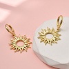 Sun Brass Hoop Earrings EJEW-H180-30D-G-3