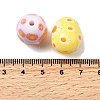 Printed Opaque Acrylic Beads OACR-H054-07-3