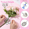 3Pcs Alloy & Resin & Acrylic Pendant Decorations HJEW-FS00092-2