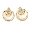 Brass Micro Pave Cubic Zirconia Charms KK-B072-16P-2