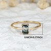 Brass and Moss Agate Finger Rings for Women FS-WGD1EDF-06-3