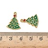 304 Stainless Steel Enamel Pendants STAS-L300-012G-16-3