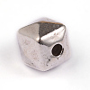 Faceted Tibetan Style Alloy Cube Spacer Beads PALLOY-ZN64707-AS-RS-1