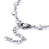 Non-Tarnish 304 Stainless Steel Star Link Chain Necklaces NJEW-JN02888-01-4