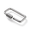 Non-Tarnish 304 Stainless Steel Screw Carabiner Lock Charms STAS-K195-01P-2