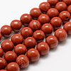 Natural Red Jasper Beads Strands X-G-E375-6mm-02-2