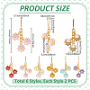 12Pcs 6 Styles Alloy Enamel Pendant Decorations HJEW-UN00139-3