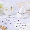 48Pcs 12 Colors Faceted Glass Flat Round Connector Charms FIND-SC0023-35-4