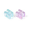 UV Plating Transparent Acrylic European Beads X-OACR-M027-02H-3
