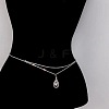 Alloy Crystal Rhinestone Charm Double Layer Waist Belly Chains for Women FS-WGAF3AB-03-1