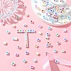 800Pcs 2 Styles Opaque White Acrylic Beads MACR-YW0003-31-3