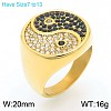 304 Stainless Steel Cubic Zirconia Finger Rings for Men FS-WG9BEFD-02-1