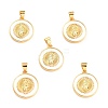 Brass Enamel Pendants KK-P209-02G-07-RS-1