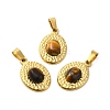 Natural Tiger Eye Pendants STAS-C094-01G-02-1