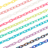 SUPERFINDINGS 20 Strands 10 Colors Acrylic Opaque Cable Chains PACR-FH0001-05-1