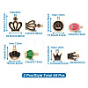 48Pcs 24 Colors Alloy Enamel Charms ENAM-TA0001-23-5