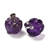 Natural Amethyst Pumpkin Charms G-K338-27P-08-2