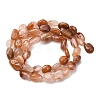 Natural Red Rabbit Fur Rutilated Quartz Beads Strands G-K395-A03-02-3