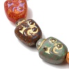 Painted Glass Beads Strands GL-CBA8EF0-01-3