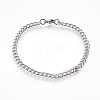 304 Stainless Steel Curb Chain Bracelets BJEW-P236-11P-1