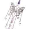 Alloy Butterfly Pendant Decorations HJEW-TA00238-4