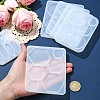 DIY Hexagon & Rhombus & Triangle & Oval Pendant Silicone Molds for DIY Earring Making DIY-YW0009-86-4