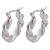 304 Stainless Steel Hoop Earrings EJEW-K259-05P-1