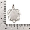 304 Stainless Steel Pendant Cabochon Settings STAS-C122-16B-P-3