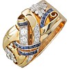Flower Brass Micro Pave Clear Cubic Zirconia Finger Rings FS-WGA7D1C-02-2