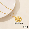 Animal Stainless Steel Ring with Star Pendant Necklace for Women QG3482-8-1