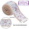   2Rolls 2 Colors Gemstone Chips Iron On Applique Metal Chain Sewing Accessories DIY-PH0002-24-2