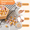 200Pcs 2 Colors Opaque Acrylic Round Beads SACR-BY0001-02-5