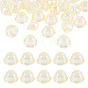 30Pcs UV Plating Acrylic Bead Caps PACR-TA0001-17D-1