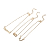 3Pcs Alloy Rhinestones Anklets LS-AJEW-S083-01G-03-2