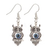 Alloy Charm with Resin Evil Eye Dangle Earring EJEW-JE04926-3