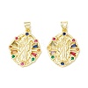 Rack Plating Brass Micro Pave Cubic Zirconia Pendants LS-KK-E278-11G-1