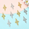 10Pcs 2 Colors 201 Stainless Steel Pendants STAS-YW0011-06-4
