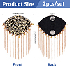 2Pcs Detachable Iron Tassel Epaulettes AJEW-FH0006-25G-2